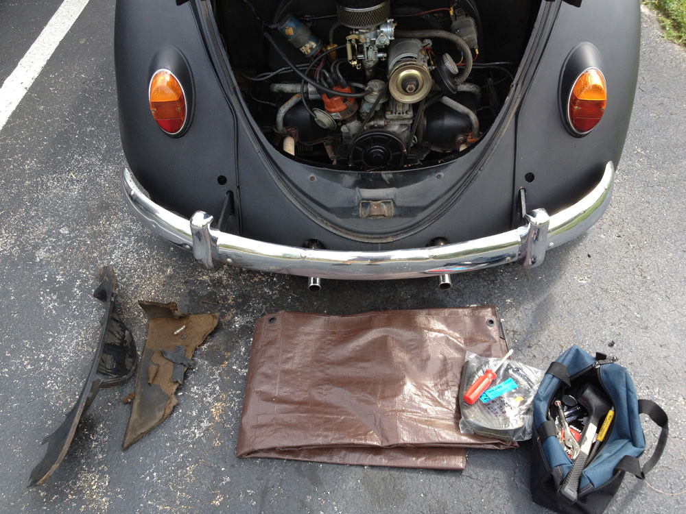 Engine Compartment Rubber Seal Install - 1963 Ragtop VW Beetle