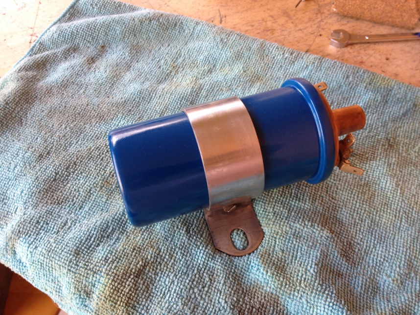 Painted My VW Beetle's Engine Coil Back To Blue!