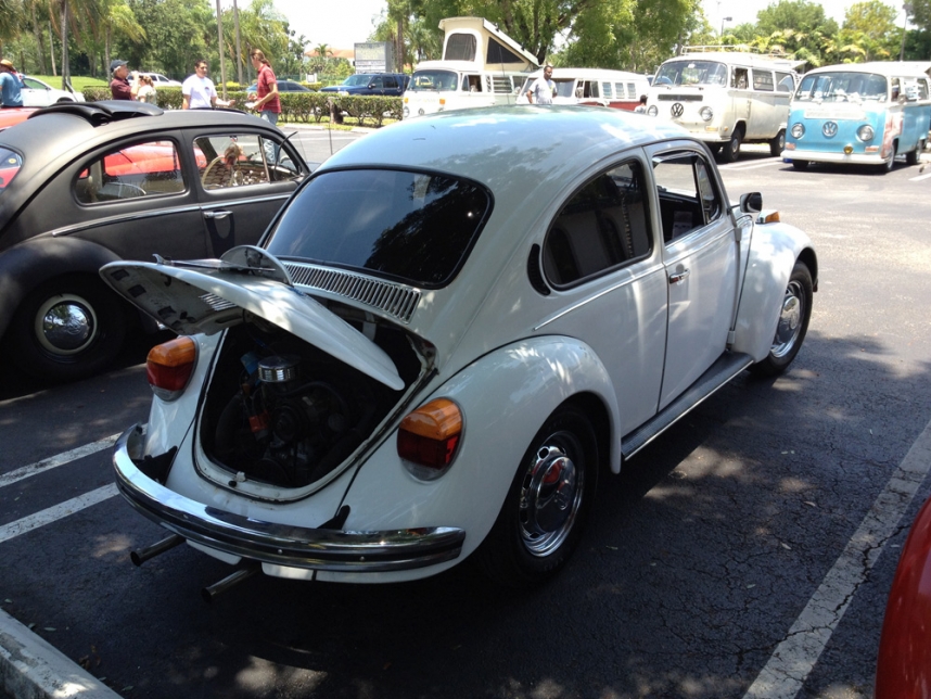 White Volkswagen Beetle